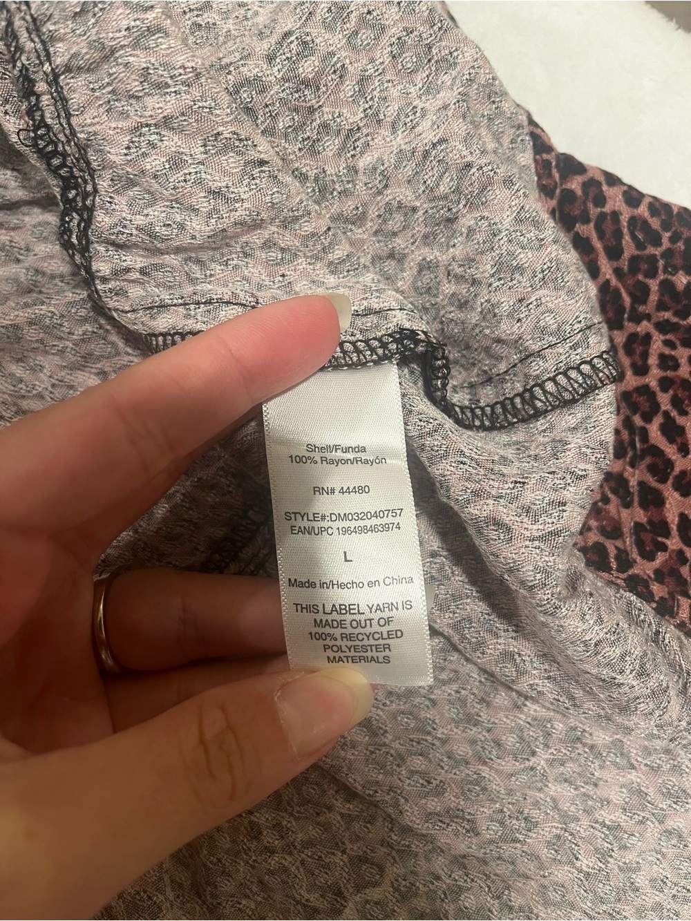 Destination Maternity Animal Print Babydoll Tunic Top - Large - Picture 5 of 9